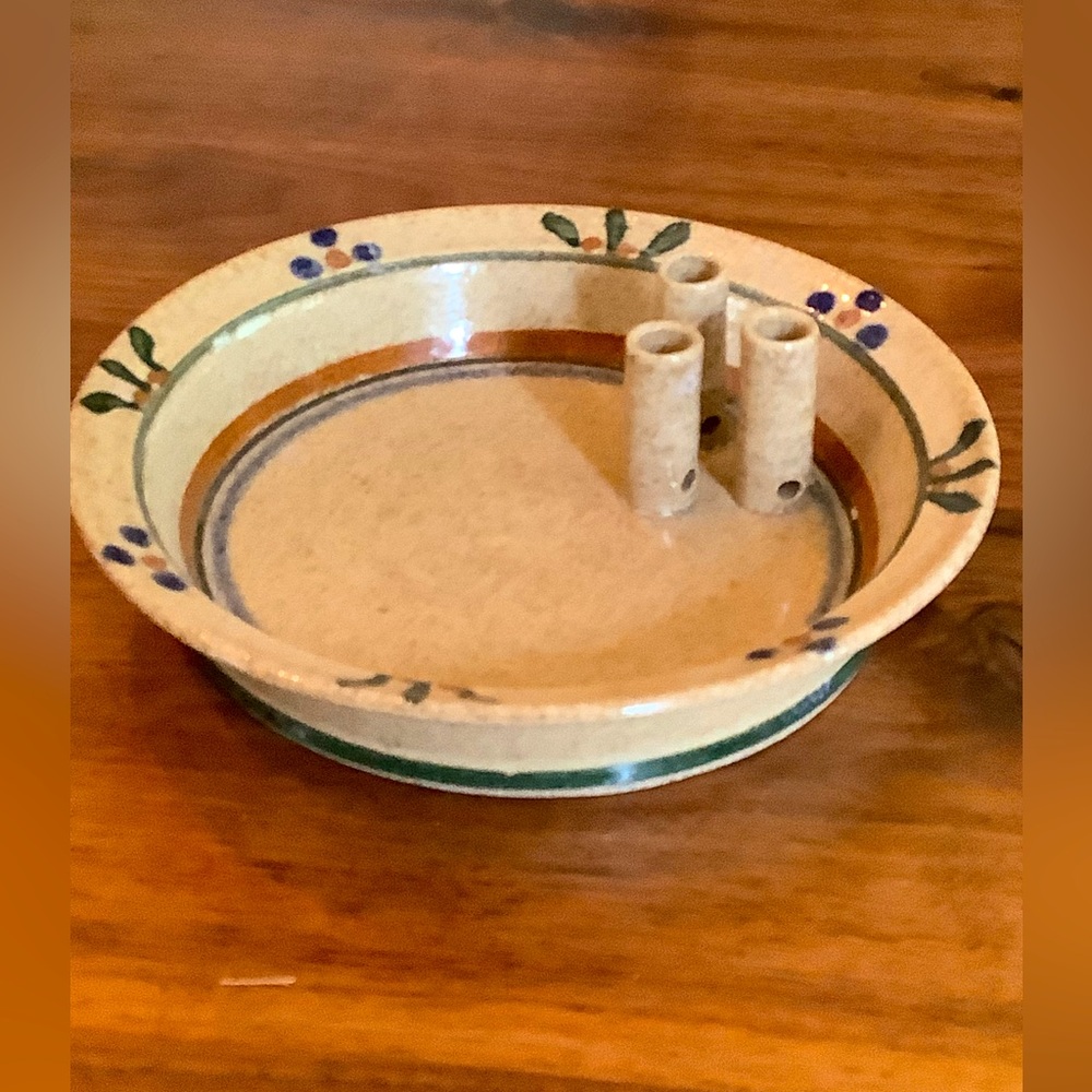 Beautiful pottery, floral arrangement dish